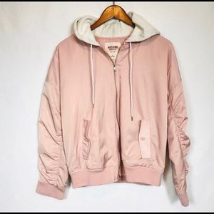 blush / bomber jacket